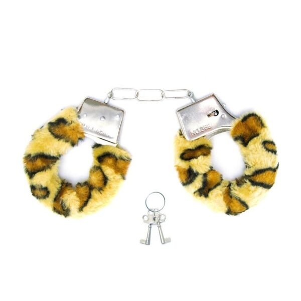 Algemas de Metal com Pelúcia Cuffs - Onça