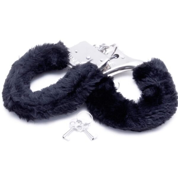 Algemas de Metal com Pelúcia Cuffs - Preta