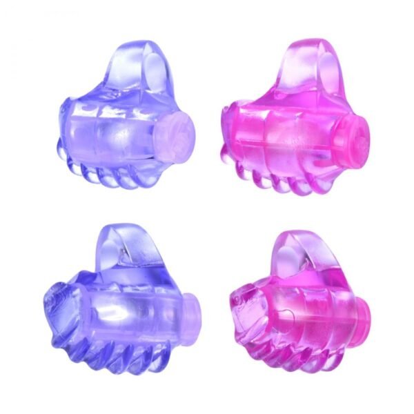 Dedeira Estimuladora em Silicone com Vibrador Jelly Rosa - Imagem 6