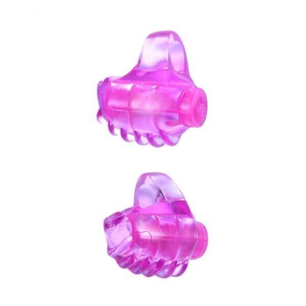 Dedeira Estimuladora em Silicone com Vibrador Jelly Rosa