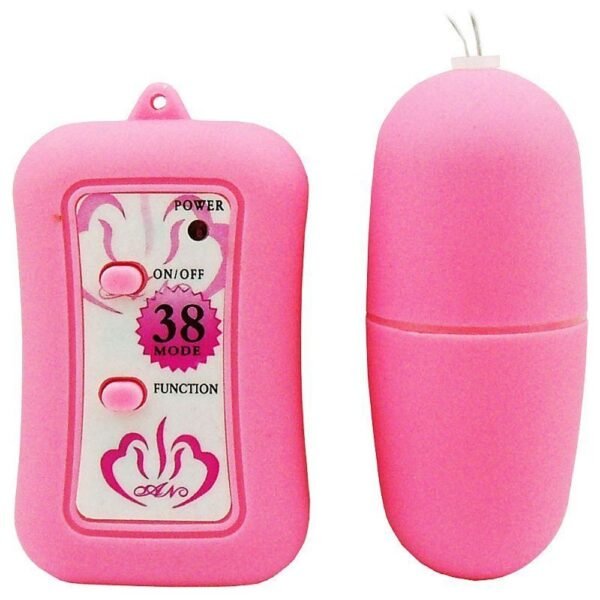 Vibra Bullet EGG SEM Fio 38 modos à Prova D'água Rosa