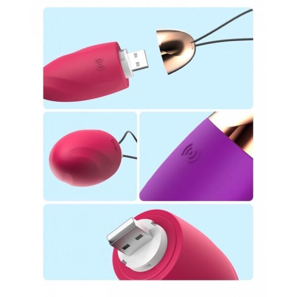 Vibra Bullet Luxo Spark of Love 10 modos - Roxo RECARREGÁVEL - Imagem 5